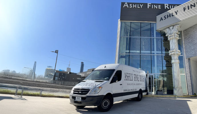 Ashly rug Cleaners service vehicle