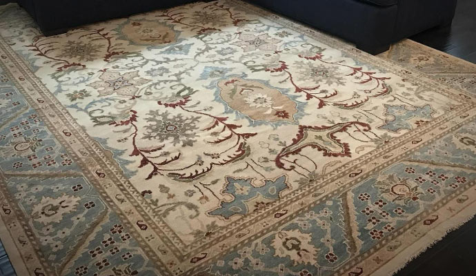 A clean rug placed on the floor