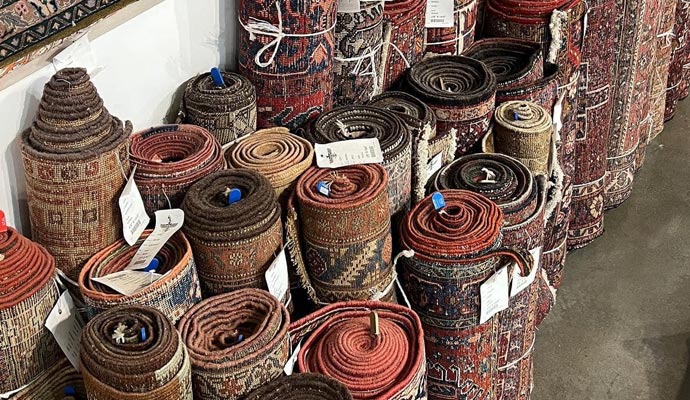 rolled rug