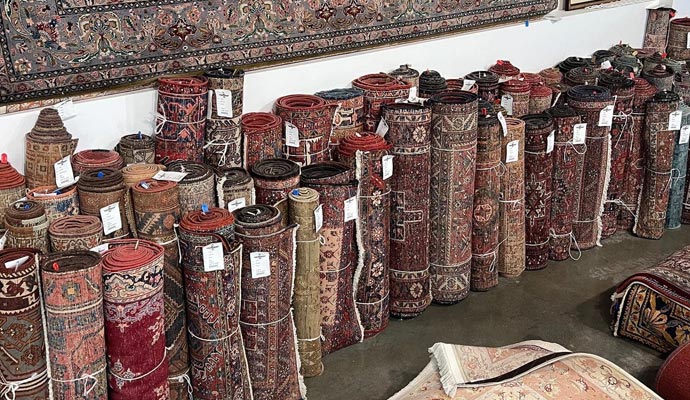 A rug storage