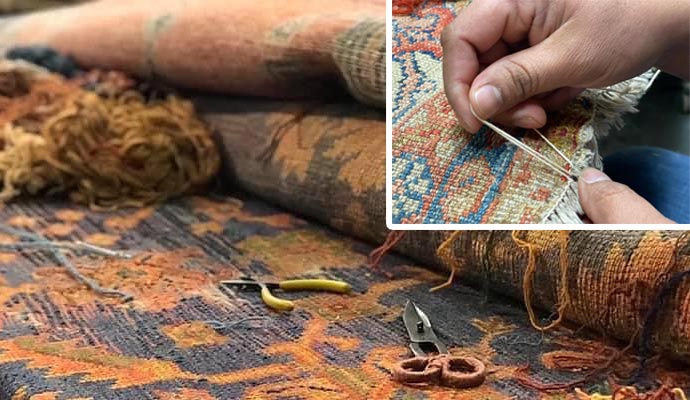 repairing rug and rug fringe